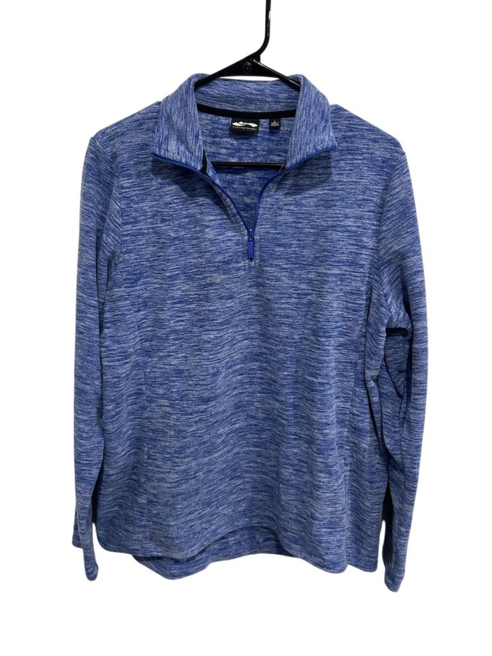 Cascade Sport Large Blue Heathered 1/4 Zip Long Sleeve Pullover Skater Nomadcore